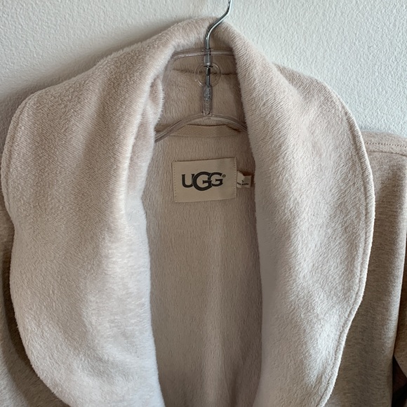 UGG Duffield II Fleece Robe in Oatmeal Heather Color - Picture 5 of 10